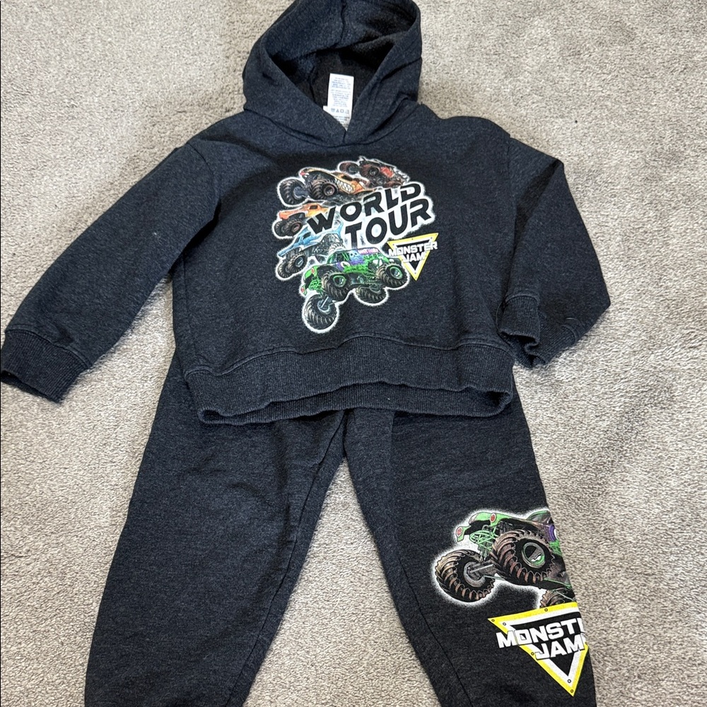Monster Jam Kids Hoodie and Sweatpants Set 4T